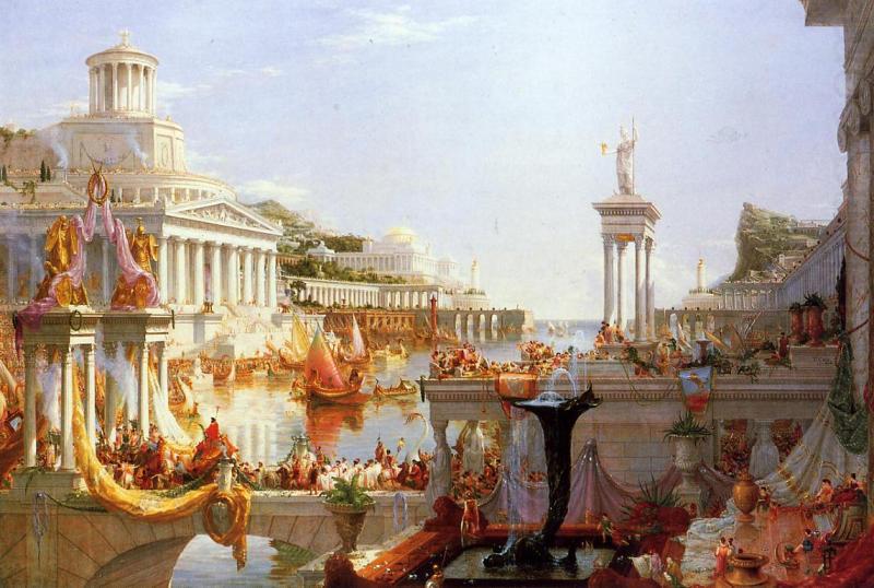 Thomas Cole Course of Empire Consumation of  Empire oil painting picture